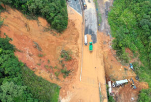 Semana do deslizamento na BR-376 teve 185,4 mm de chuvas em um único dia na região